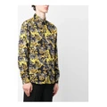 Рубашка VERSACE JEANS COUTURE мужская с принтом логотипа на пуговицах, Цвет: черный, Размер: 48 | Китай.рф