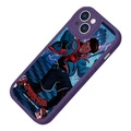 Чехол для телефона Disney с дизайном Человек-паук Майлз Моралес для Apple iPhone, Цвет: JDXPNXYP0001-фиолетовый, Применимая модель: iPhone15 | Китай.рф