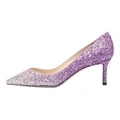 Женские туфли Jimmy Choo ROMY с блеском на каблуке 6 см, градиент, Размер: 38, Издание: С оригинальной коробкой для обуви | Китай.рф