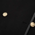 Пальто KARL LAGERFELD FW26 двубортное длинное с отложным воротником, женское, чёрное, Цвет: черный, Размер: 36 | Китай.рф