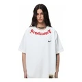 Футболка Nike Unisex White Crew Neck Moderate Straight Fit, Цвет: Белый, Размер: M | Китай.рф