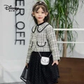 Юбочный костюм Disney для девочки из двух предметов с воротником, Цвет: черный, Размер: 110 | Китай.рф
