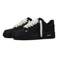 Кроссовки Nike Air Force 1 кастомные хлопково-льняные черные унисекс, Цвет: черный, Размер: 40 | Китай.рф