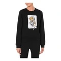 Свитшот Moschino с графическим принтом и медвежонком, Цвет: черный, Размер: S | Китай.рф