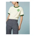 Футболка Gucci с вышитым логотипом SS23 мужская кремовая, Цвет: молочный, Размер: S | Китай.рф