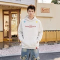 Толстовка Dickies унисекс с капюшоном принт цветы, Цвет: белый меланжевый серый (цифровая прямая печать), Размер: S | Китай.рф
