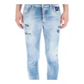 Джинсы DSQUARED 2 прямые с эффектом рваных, мужские, синие, Цвет: синий, Размер: 52 | Китай.рф