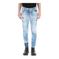 Джинсы DSQUARED 2 прямые с эффектом рваных, мужские, синие, Цвет: синий, Размер: 52 | Китай.рф