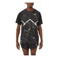 Футболка Asics CJ-LINE LIGHT SS TOP мужская чёрная с принтом, Цвет: черный, Размер: M | Китай.рф