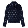 Куртка мужская Louis Vuitton SS23 с логотипом, полным принтом, отложным воротником и молнией, тёмно-синяя, Цвет: темно-синий, Размер: 48 | Китай.рф