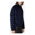 Куртка мужская Louis Vuitton SS23 с логотипом, полным принтом, отложным воротником и молнией, тёмно-синяя, Цвет: темно-синий, Размер: 48 | Китай.рф