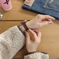 Ремешок для часов CISY KINY из натуральной кожи для Redmi Watch 6/5/4, клевер, женский, Цвет ремешка: 【бордово-красный с красным цветком】с коннектором, Размер ремешка: Redmi Watch 6 | Китай.рф