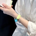 Силиконовый ремешок Chuangyida для Xiaomi, мягкий унисекс, Цвет ремешка: силиконовый ремешок с обратной застёжкой — неоново-зелёный, Размер ремешка: подходит: Xiaomi Mi Band 10/версия NFC/керамическая версия | Китай.рф