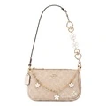 Сумка через плечо COACH Nolita 19 из искусственной кожи с принтом, Цвет: Песочный с мелово-белым, Коробка: пакет (пылевик + пакет) | Китай.рф