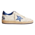 Кроссовки Golden Goose Ball Star из овечьей и коровьей кожи, бело-синие, с брелоком и блокнотом, Размер: 40 | Китай.рф