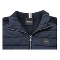 Куртка Hugo Boss SS24 мужская повседневная с логотипом и молнией тёмно-синяя, Цвет: темно-синий, Размер: S | Китай.рф