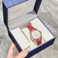 Женские наручные часы Luofei серии Koi с красным ремешком и белым циферблатом, Набор: красный ремешок + лимитированная подарочная коробка + двойное колье | Китай.рф