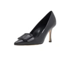 Туфли-лодочки Manolo Blahnik из наппы, женские, чёрные, Размер: 35, Издание: С оригинальной коробкой для обуви | Китай.рф
