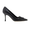 Туфли-лодочки Manolo Blahnik из наппы, женские, чёрные, Размер: 35, Издание: С оригинальной коробкой для обуви | Китай.рф