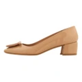 Туфли на каблуках женские FERRAGAMO Gancini, 4 см, светлый абрикос, Размер: 35, Издание: С оригинальной коробкой для обуви | Китай.рф