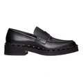 Лоферы Valentino Garavani Rockstud из кожи с шипами, мужские, черные из Китая без посредников, Цвет: черный, Издание: С оригинальной коробкой для обуви, Размер: 41 | Китай.рф