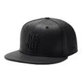 Бейсболка UNDEFEATED x New Era с плоским козырьком, полиуретан и полиэстер, унисекс, черная, Стиль: черный, Размер: 056 | Китай.рф