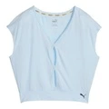 Футболка женская PUMA Aqua Blue с V-образным вырезом, Цвет: голубой цвет, Размер: M | Китай.рф