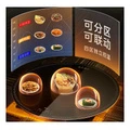 Многофункциональный подогреватель для блюд Midea Xiaohuanju с горячим столом и поворотным механизмом, подогрев и сохранение тепла, одна плита и три керамические печи HBS100YH Pro, Цвет: чёрный [одна панель, три горелки] | Китай.рф