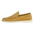 Кроссовки Loro Piana Summer Walk из замши без шнуровки, мужские, горчично-коричневые, Цвет: дижонский коричневый, Размер: 42 | Китай.рф