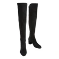Ботфорты Stuart Weitzman 5050 замша женские черные, Цвет: черный, Размер: 38.5, Размер: С оригинальной коробкой для обуви | Китай.рф