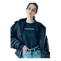 Свитшот Calvin Klein женский с круглым вырезом и буквенным принтом, Цвет: черный, Размер: XS | Китай.рф