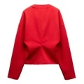 Куртка ZARA женская красная с V-образным вырезом и однобортной застёжкой, Цвет: красный, Размер: XS | Китай.рф