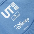 Футболка UNIQLO x Disney с принтом Микки Мауса унисекс голубая, Цвет: небесно-голубой, Размер: XXXL | Китай.рф