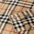 Детская рубашка Burberry в клетку, бежевая, Цвет: бежевый, Размер: 10 | Китай.рф