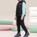 Жилетка FILA Kids утепленная с капюшоном синяя, Цвет: Легендарный синий-NV, Размер: 105 | Китай.рф