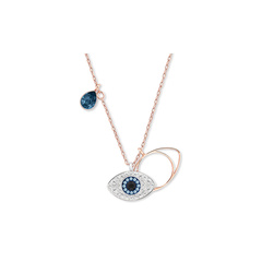 Кулон Swarovski Swa Symbol с розовым золотом и синим кристаллом, Стиль: синий, Размер: F (один размер подходит всем), Подарочная упаковка: Подарочная коробка фиолетового цвета в форме книги. | Китай.рф