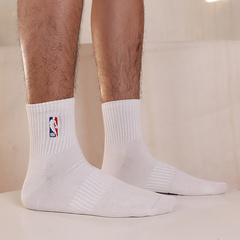 NBA Спортивные носки (6 пар) - Белые, Цвет: 6 пар (белые), Размер: 26-28 см (размер 39-44) | Китай.рф