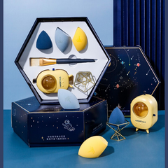 AMORTALS: Набор спонжей & кистей для макияжа, Характеристика: Planet Beauty Egg + Очиститель косметических инструментов | Китай.рф