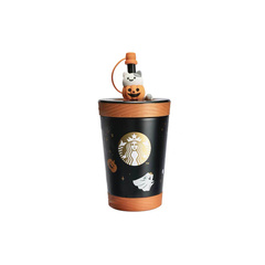 Стальная кружка Starbucks для Хэллоуина с трубочкой (390 мл), Характеристика: 390ml | Китай.рф