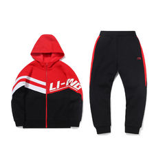 Li-Ning: Детский спортивный костюм красно-черный, Набор: Киноварь красная и черная, Размер: 110 | Китай.рф