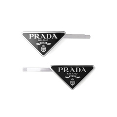 Заколка Prada с треугольным логотипом - элегантный аксессуар для женщин, Цвет: черный | Китай.рф