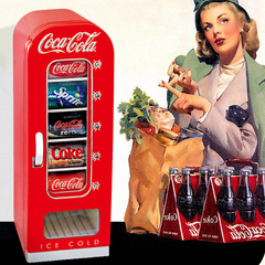 Мини-холодильник Coca-Cola в ретро-стиле (18 л), Цвет: Торговый автомат 18л ретро красный | Китай.рф
