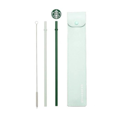 Соломинки Starbucks Туман Зелени с Футляром (Мятный), Цвет: мятно-зеленый | Китай.рф