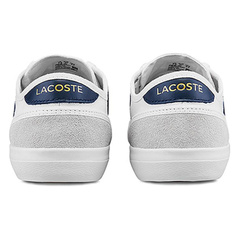 Белые мужские кеды LACOSTE с контрастными деталями, Цвет: Белый, Размер: 39.5 | Китай.рф