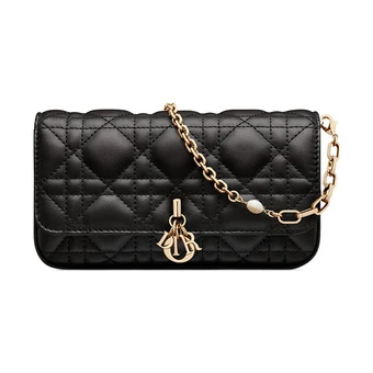 Изысканная сумка Lady Dior с цепочкой – Черная элегантность | Китай.рф