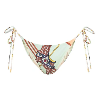 Яркий бикини Tory Burch SS23 с анималистичным принтом и завязками | Китай.рф