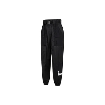 Стильные спортивные брюки Nike с контрастным логотипом (женские, черные) | Китай.рф