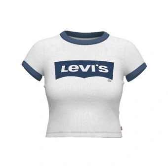 Женская футболка Levis с логотипом (белая, лето 2022) | Китай.рф
