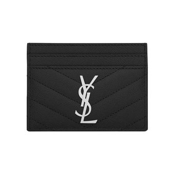 Картхолдер SAINT LAURENT YSL Monogram, черный | Китай.рф