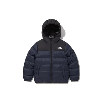 The North Face Детский пуховик с капюшоном, темно-синий | Китай.рф